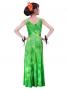 Hula Boat Neck Dress with Velvet / Luxury Collection / Green / J2430gr