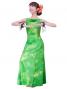 Hula Boat Neck Dress with Velvet / Luxury Collection / Green / J2430gr