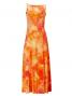 Hula Boat Neck Dress with Velvet / Luxury Collection / Orange / J2430or