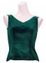 Hula Sleeveless Blouse with Velvet / Green / G2434gra