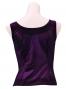 Hula Sleeveless Blouse with Velvet / Purple / G2434pua