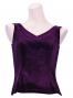 Hula Sleeveless Blouse with Velvet / Purple / G2434pua