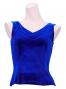 Hula Sleeveless Blouse with Velvet / Royal Blue / G2434rbla