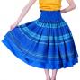 Hula Double & Reversible Pau Skirt with Kahiko  Print / Royal Blue / G2435