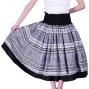 Hula Double & Reversible Pau Skirt with Kahiko  Print / Black / G2437
