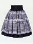 Hula Double & Reversible Pau Skirt with Kahiko  Print / Black / G2437