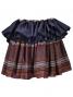 Tahitian Skirt with Kahiko Print / Brown / G2439