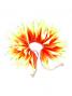 Hula Hair Clip / Bird of Paradise / Yellow and Orange / J2441yeor
