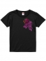 Hula Print T-shirt / Hibiscus / Black / JT2445b