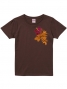 Hula Print T-shirt / Hibiscus / Brown / JT2445br