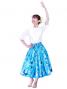 Hula Pa'u Skirt with Protea  Print / Light Blue / G2450
