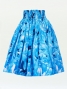 Hula Pa'u Skirt with Protea  Print / Light Blue / G2450