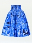 Hula Pa'u Skirt with Protea  Print / Royal Blue / J2454