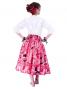 Hula Pa'u Skirt with Protea  Print / Red / G2458