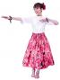 Hula Pa'u Skirt with Protea  Print / Red / G2458