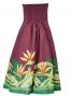 Hula Strapless Dress with Bird of Paradise / Brown  / G2474br