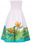 Hula Strapless Dress with Bird of Paradise / Cream  / G2474cr