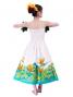 Hula Strapless Dress with Bird of Paradise / Cream  / G2474cr