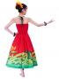 Hula Strapless Dress with Bird of Paradise / Red  / G2474rd