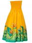 Hula Strapless Dress with Bird of Paradise / Yellow  / G2474ye