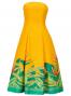 Hula Strapless Dress with Bird of Paradise / Yellow  / G2474ye