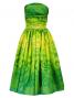 Hula Drape Midi Dress / Plumeria / Green  / G2484gr