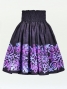 Hula Pa'u Skirt / Pineapple Motif / Black / G2490