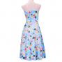 Hula Multi Way Plumeria Dress with Velvet / Luxury Collection / Blue / J2518bl