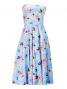 Hula Multi Way Plumeria Dress with Velvet / Luxury Collection / Blue / J2518bl