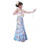 Hula Multi Way Plumeria Dress with Velvet / Luxury Collection / Blue / J2518bl