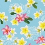 Hula Multi Way Plumeria Dress with Velvet / Luxury Collection / Blue / J2518bl