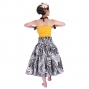 Hula Pa'u Skirt / Kahiko Wave / Black / J2538