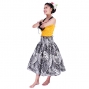 Hula Pa'u Skirt / Kahiko Wave / Black / J2538