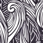 Hula Pa'u Skirt / Kahiko Wave / Black / J2538