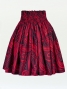 Hula Pa'u Skirt / Kahiko Wave / Red / G2542