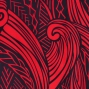 Hula Pa'u Skirt / Kahiko Wave / Red / G2542