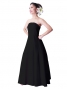 Hula Strapless Dress with Hawaiian Solid Fabric / Black / G2550bk