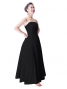 Hula Strapless Dress with Hawaiian Solid Fabric / Black / G2550bk