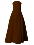Hula Strapless Dress with Hawaiian Solid Fabric / Brown / G2550br