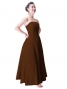 Hula Strapless Dress with Hawaiian Solid Fabric / Brown / G2550br
