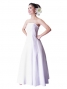 Hula Strapless Dress with Hawaiian Solid Fabric / White / G2550wh