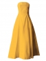 Hula Strapless Dress with Hawaiian Solid Fabric / Yellow / G2550ye