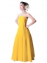 Hula Strapless Dress with Hawaiian Solid Fabric / Yellow / G2550ye