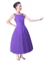 Hula Midi Yoke Dress with Hawaiian Solid Fabric / Violet / G2551v