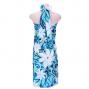 Hula Kahiko Pareo with attached Sash / Blue / J2554bl