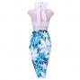 Hula Kahiko Pareo with attached Sash / Blue / J2554bl