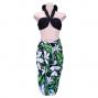 Hula Kahiko Pareo with attached Sash / Green / J2554gr