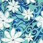 Hula Kahiko Pareo with attached Sash / Blue / J2554bl