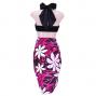 Hula Kahiko Pareo with attached Sash / Pink / J2554pi