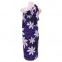 Hula Kahiko Pareo with attached Sash / Purple / J2554pu